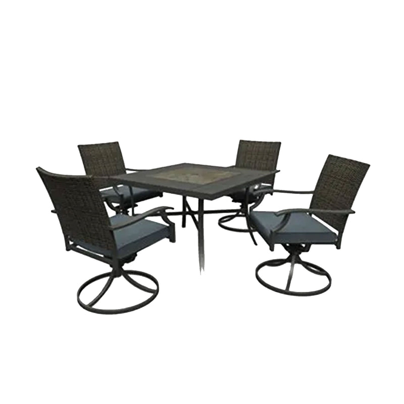 Four Seasons Courtyard Belmont 5 Piece All Weather Patio Furniture Dining Set