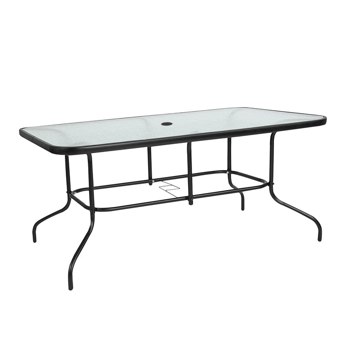 Four Seasons Courtyard Glass Top Dining Table w/Tempered Glass (Open Box) - VMInnovations