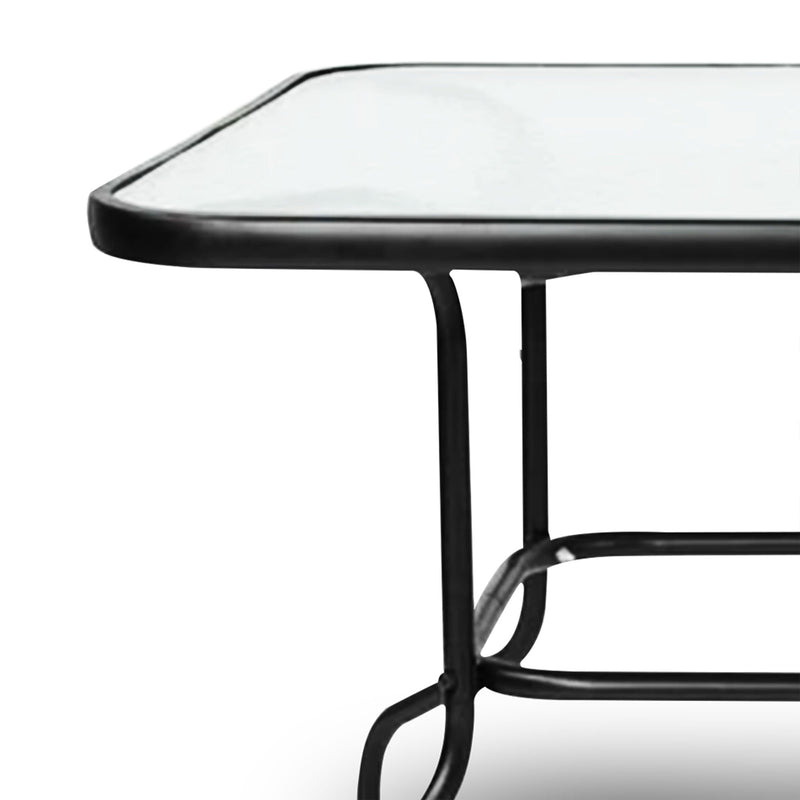 Four Seasons Courtyard Glass Top Dining Table w/Tempered Glass (Open Box)