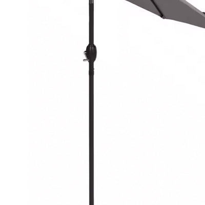 Four Seasons Courtyard 9' Round Sling Fabric Campton Hills Market Umbrella, Gray - VMInnovations