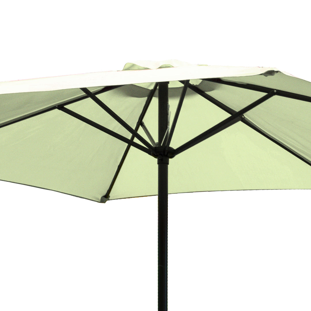 Four Seasons Courtyard 9' Round Polyester Patio Market Umbrella, Seafoam Green