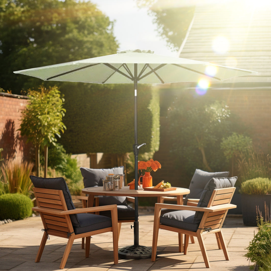 Four Seasons Courtyard 9' Polyester Patio Market Umbrella, Seafoam Green (Used) - VMInnovations