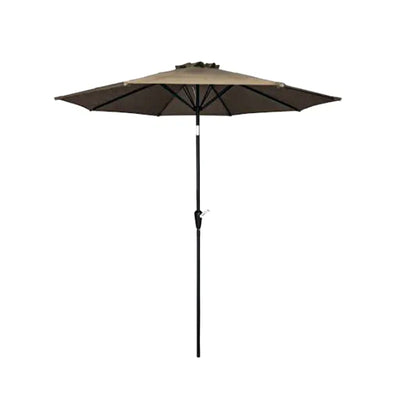 Four Seasons Courtyard 9ft Olefin Fabric Belmont Market Umbrella, Taupe (Used)