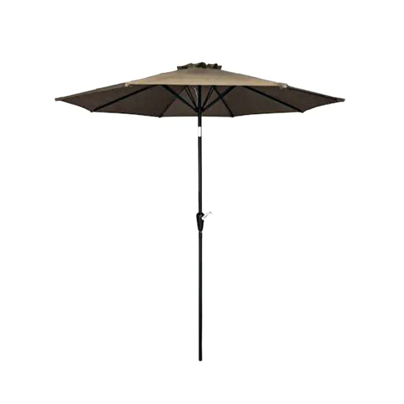 Four Seasons Courtyard 9ft Olefin Fabric Belmont Market Umbrella, Taupe (Used)