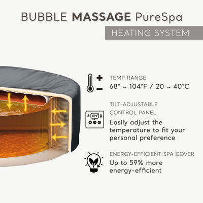 Intex 6 Person Bubble Massage Inflatable Hot Tub Spa Set, Sahara Tan(Open Box) - VMInnovations