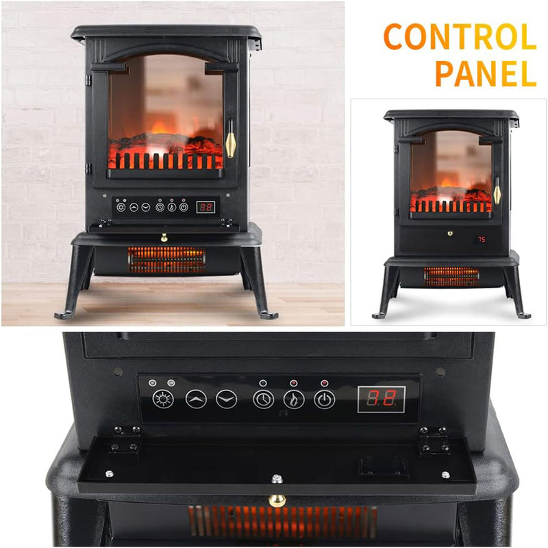 VOLTORB Freestanding Portable Electric Fireplace Heater Stove w/Remote (2 Pack)