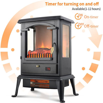 VOLTORB Freestanding Portable Electric Fireplace Heater Stove w/Remote (2 Pack) - VMInnovations