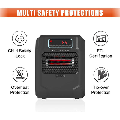 VOLTORB Portable Electric Space Heater w/Remote Control & Fan Only Mode (2 Pack) - VMInnovations