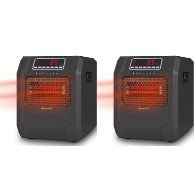 VOLTORB Portable Corded Electric Space Heater w/3 Heat Settings, Black (2 Pack) - VMInnovations