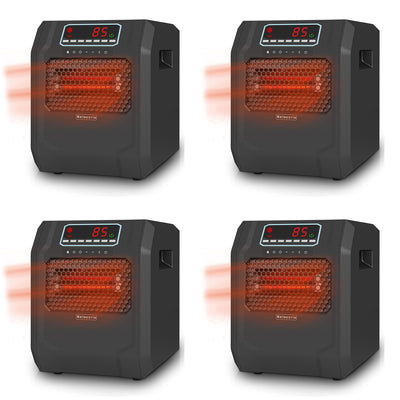 VOLTORB Portable Corded Electric Space Heater w/3 Heat Settings, Black (4 Pack) - VMInnovations