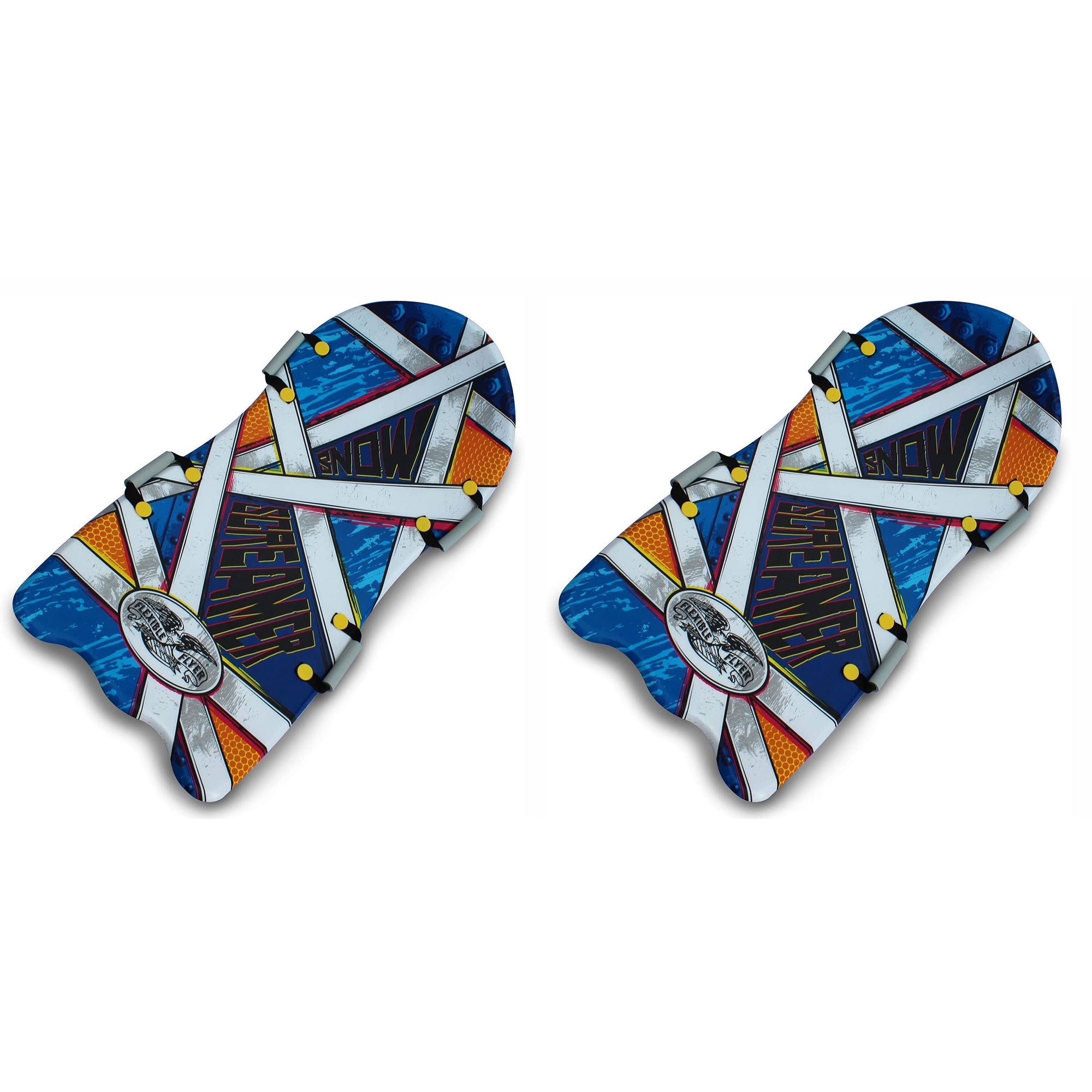 Flexible Flyer Snow Screamer 47 Inch Foam Snow Sled for Kids and Adults (2 Pack) - VMInnovations