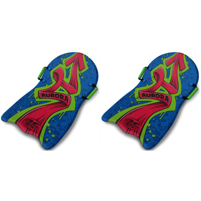 Flexible Flyer Aurora 36 Inch Foam Slider Snow Sled for Kids and Adults (2 Pack) - VMInnovations