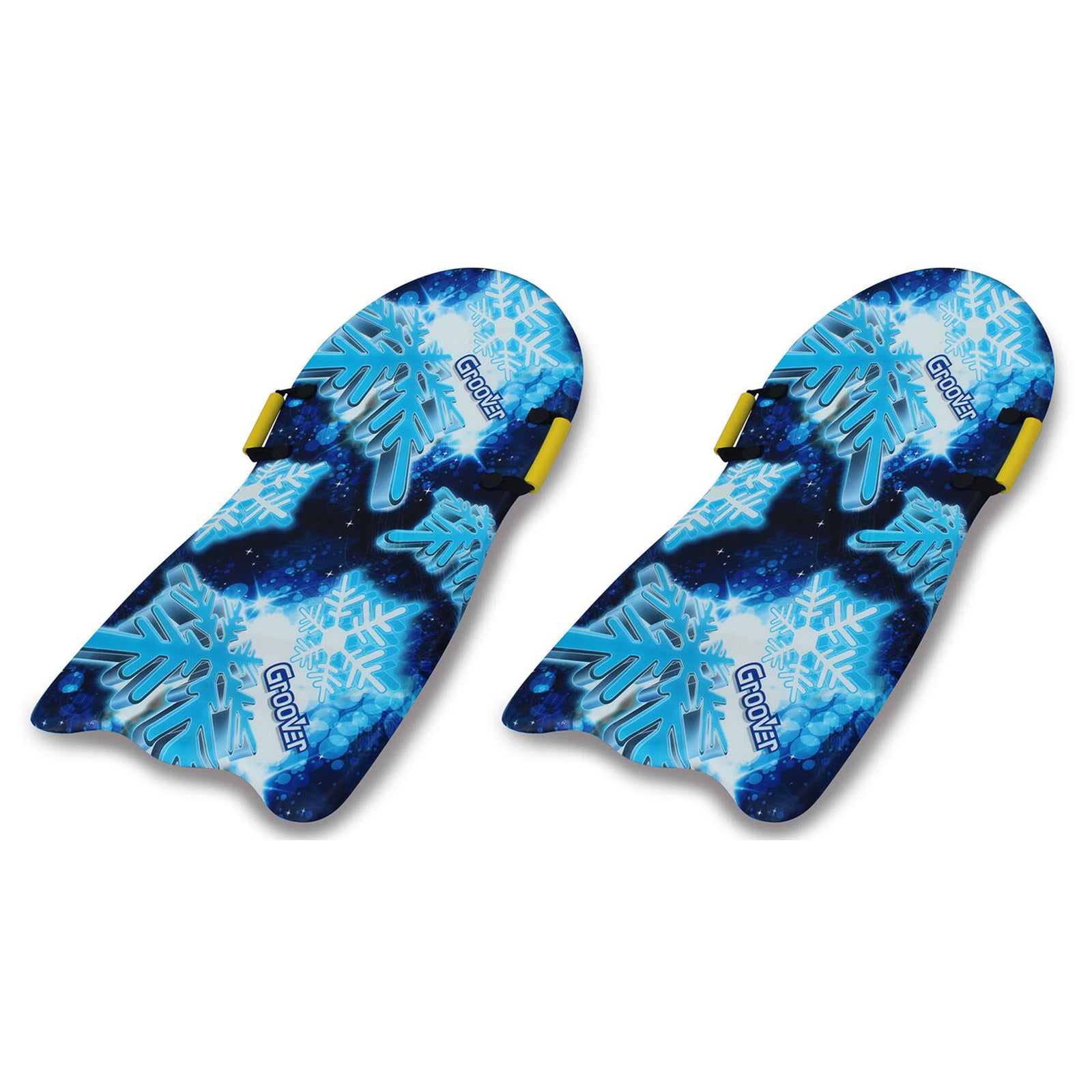 Flexible Flyer Snowflake 42 Inch Foam Slider Sled for Kids and Adults (2 Pack) - VMInnovations