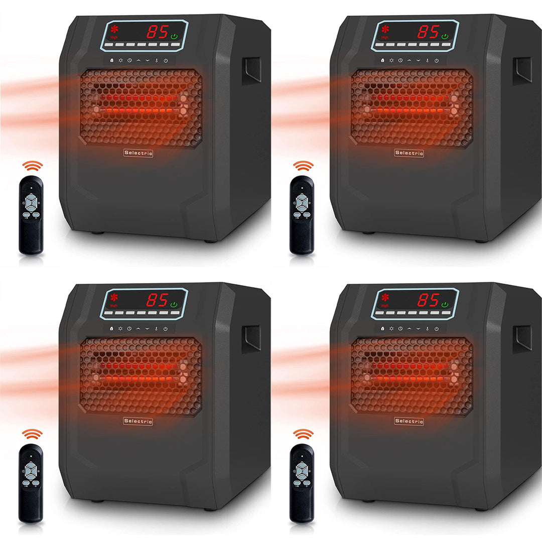 VOLTORB Portable Electric Space Heater w/Remote Control & Fan Only Mode (4 Pack)