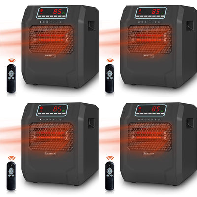 VOLTORB Portable Electric Space Heater w/Remote Control & Fan Only Mode (4 Pack) - VMInnovations