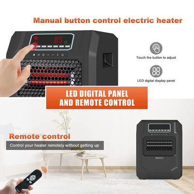 VOLTORB Portable Electric Space Heater w/Remote Control & Fan Only Mode (4 Pack) - VMInnovations