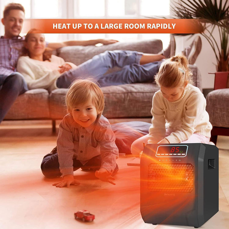 VOLTORB Portable Electric Space Heater w/Remote Control & Fan Only Mode (4 Pack)