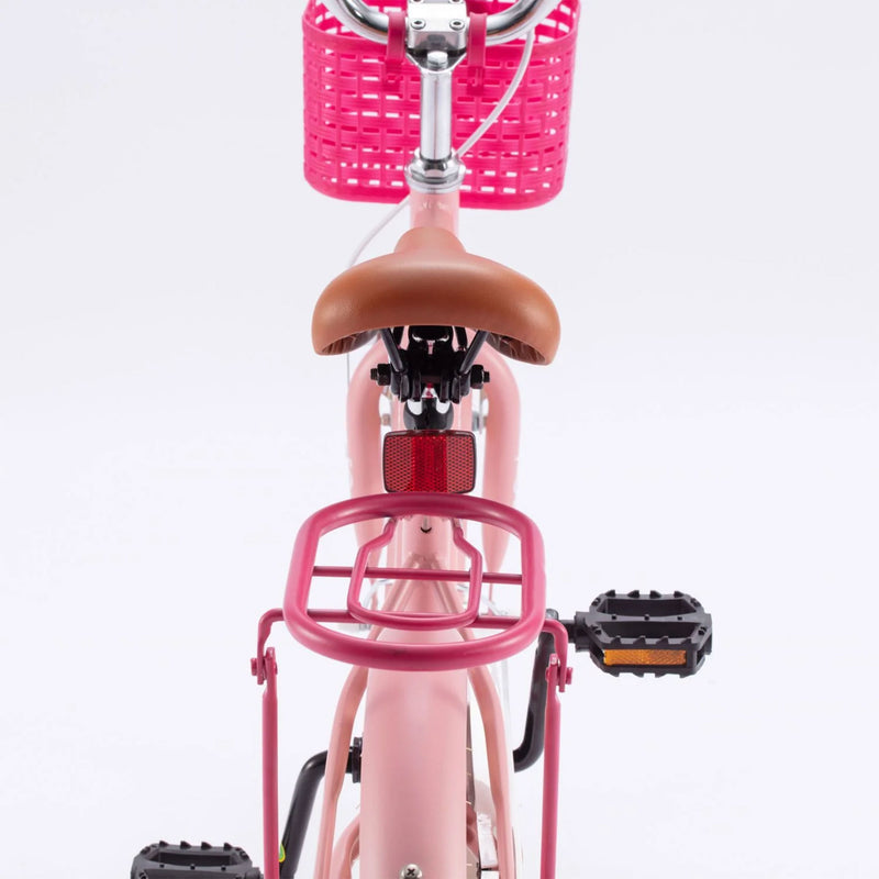 RoyalBaby Amigo Fox Kids Lightweight Bike w/ Training Wheels and Kickstand, Pink