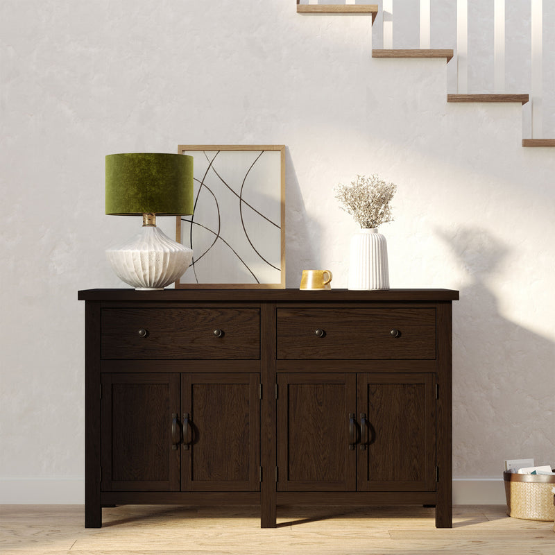 Maven Lane Felix Rustic Wooden Sideboard in Weathered Brown Finish