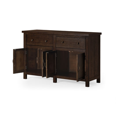 Maven Lane Felix Rustic Wooden Sideboard in Weathered Brown Finish