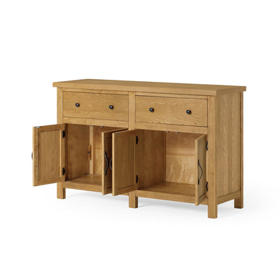 Maven Lane Felix Rustic Wooden Sideboard in Weathered Natural Finish - VMInnovations
