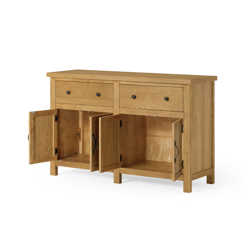 Maven Lane Felix Rustic Wooden Sideboard in Weathered Natural Finish