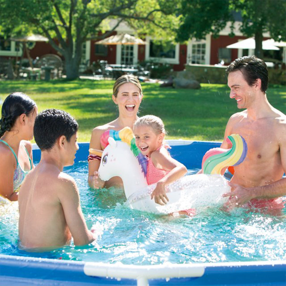 Summer Waves 15 Feet x 33 Inches Metal Frame Above Ground Pool Set with Pump - VMInnovations