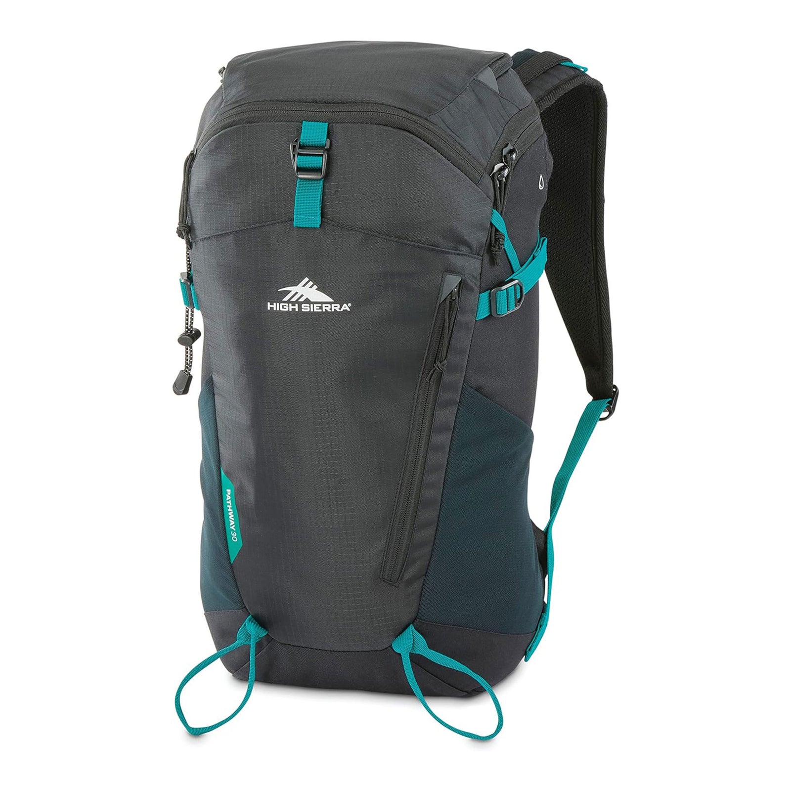 High Sierra Backpack with Hydration Storage & Sleeve for Hiking, Black(Open Box) - VMInnovations