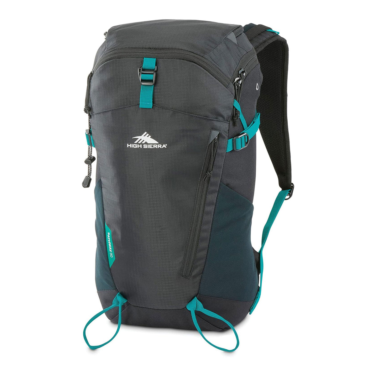 High Sierra 30L Pathway 2.0 Backpack w/Hydration Storage for Hiking, Black