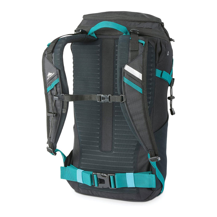 High Sierra Backpack with Hydration Storage & Sleeve for Hiking, Black(Open Box)