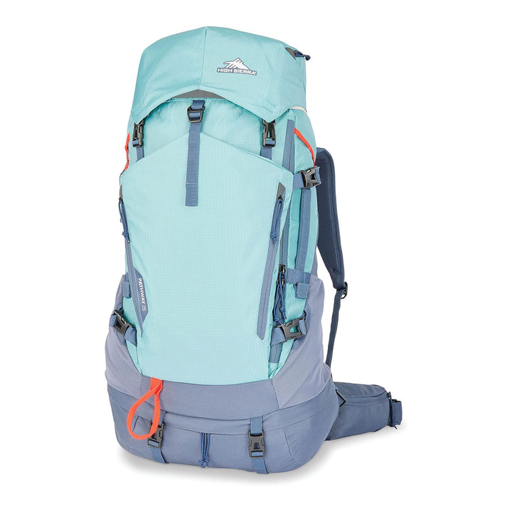High Sierra Backpack w/Hydration Storage for Hiking, Arctic Blue(Open Box)
