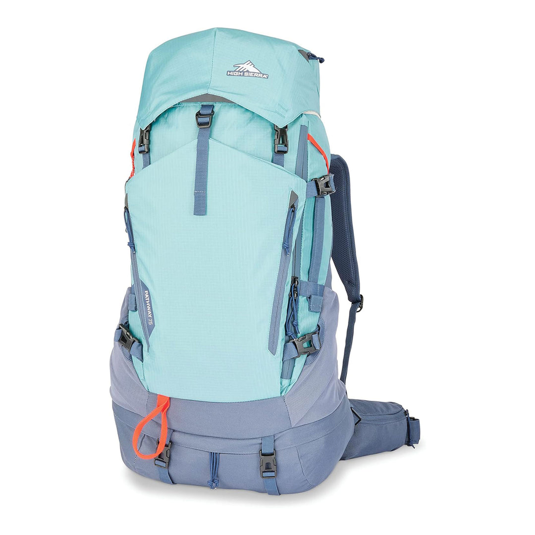High Sierra Backpack w/Hydration Storage for Hiking, Arctic Blue(Open Box)