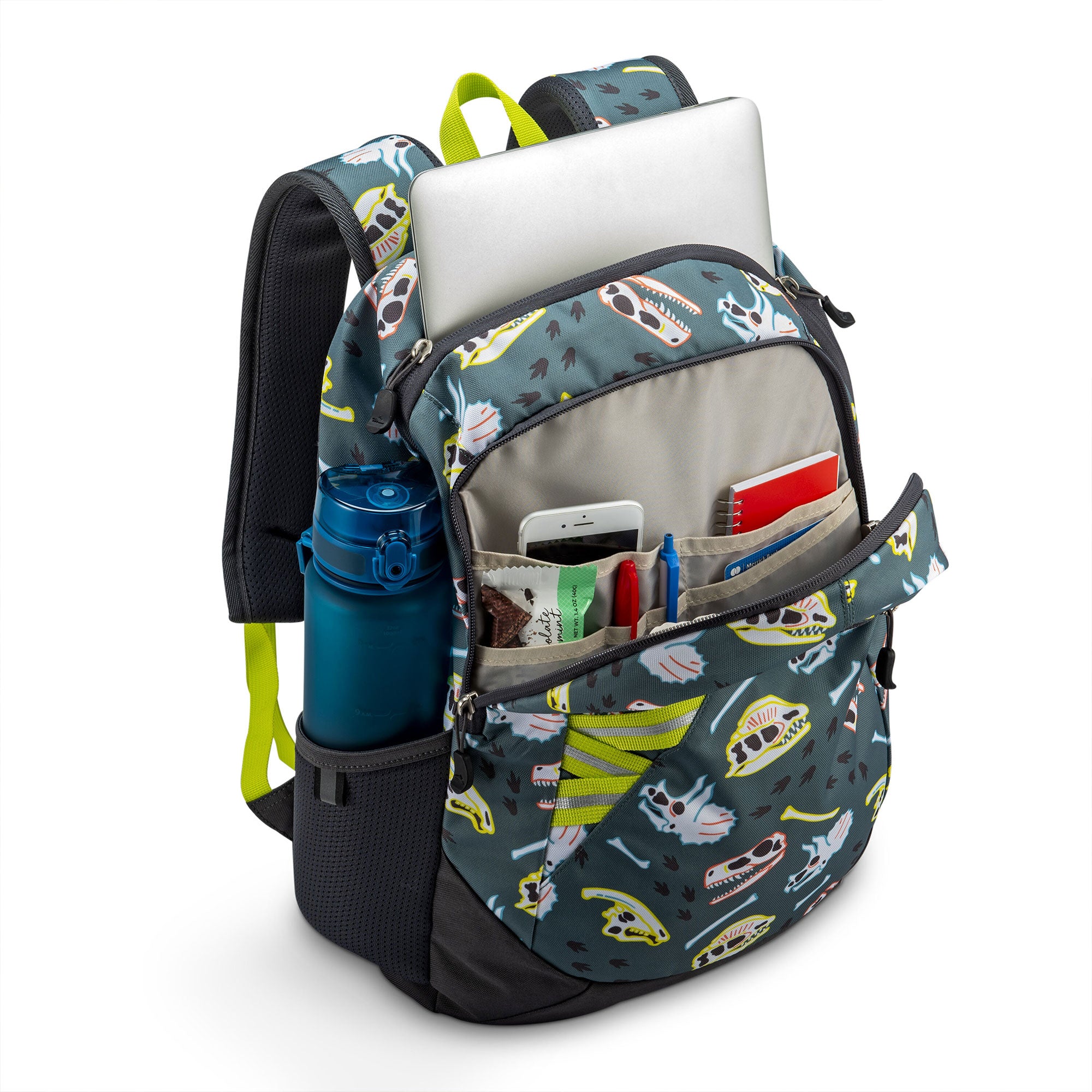 High Sierra BTS Outburst Backpack for School and Travel, Dino Dig and Mercury