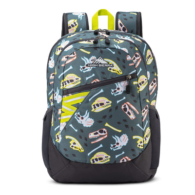 High Sierra BTS Outburst Backpack for School and Travel, Dino Dig and Mercury