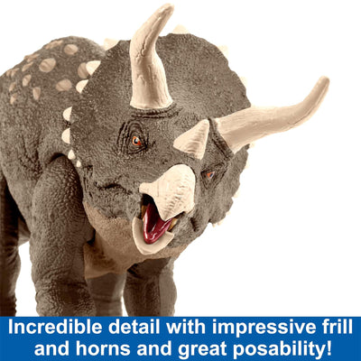 Jurassic World Triceratops Dinosaur Toy Habitat Defender Figure for 4 Years Plus - VMInnovations