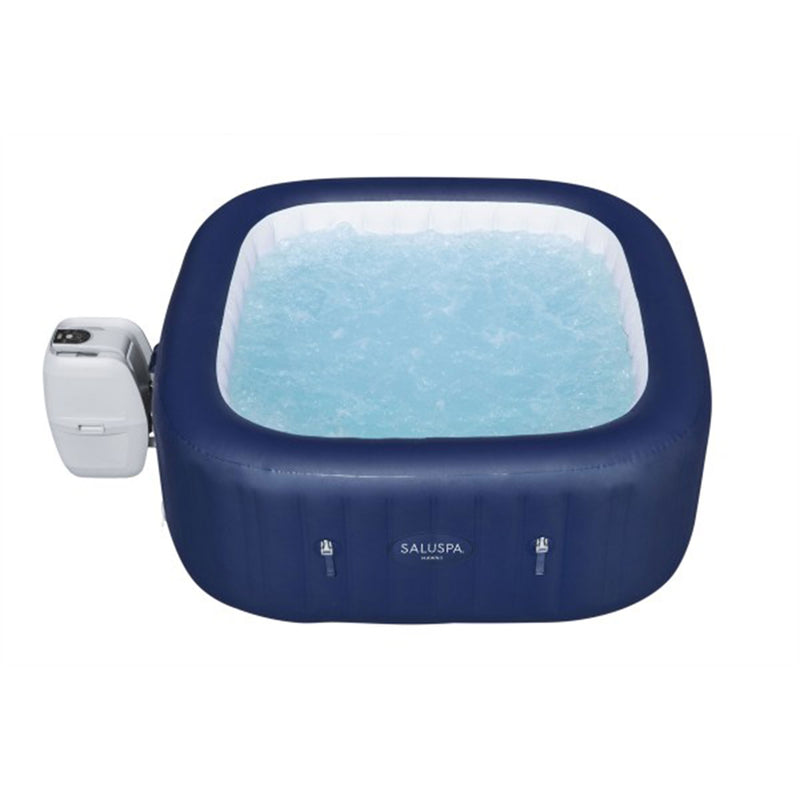 SaluSpa LED Spa Waterfall Accessory w/Bestway AirJet Inflatable Round Hot Tub