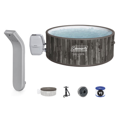 SaluSpa LED Spa Waterfall Accessory w/Coleman SaluSpa Inflatable Hot Tub, Gray - VMInnovations