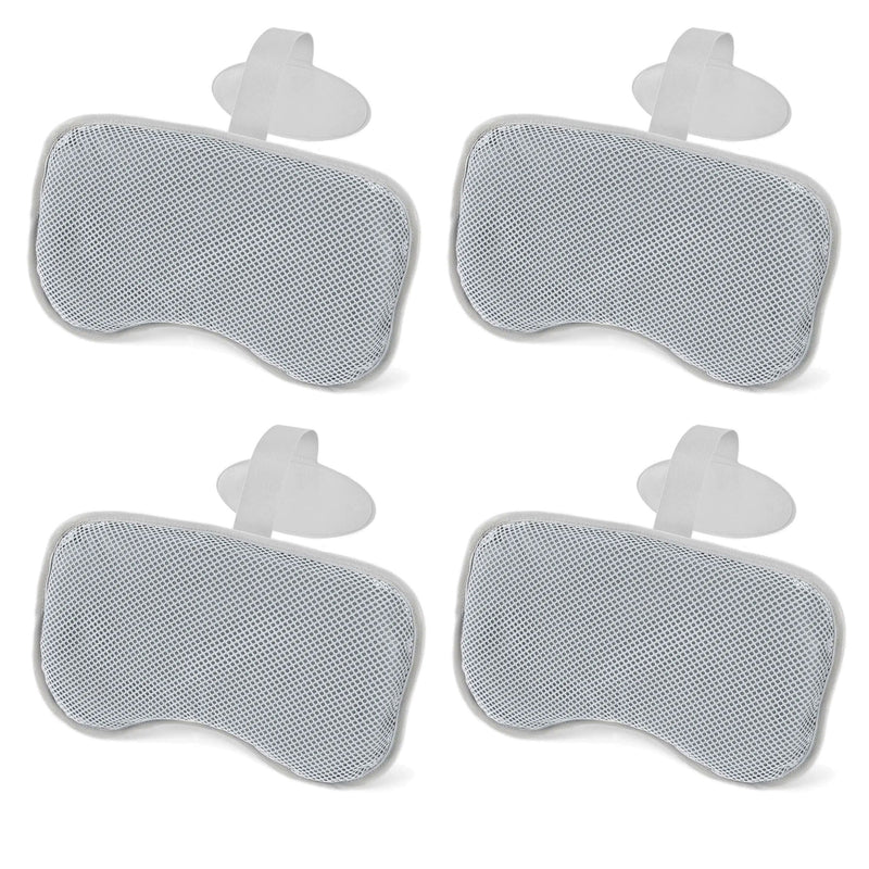 Bestway SaluSpa Padded Headrest Pillows with Adjustable Strap, Gray, (4 Pack)