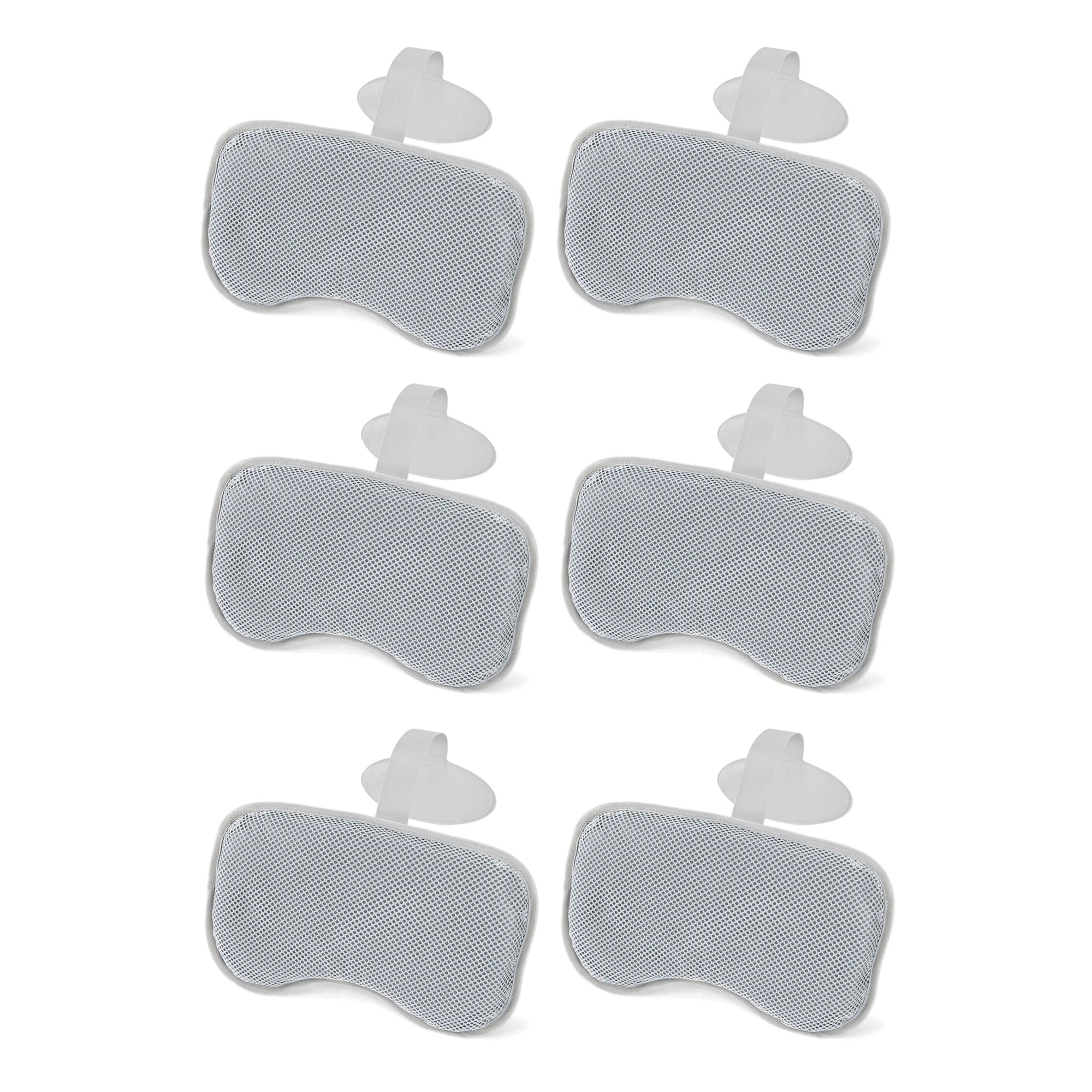 Bestway SaluSpa Padded Headrest Pillows with Adjustable Strap, Gray, (6 Pack) - VMInnovations