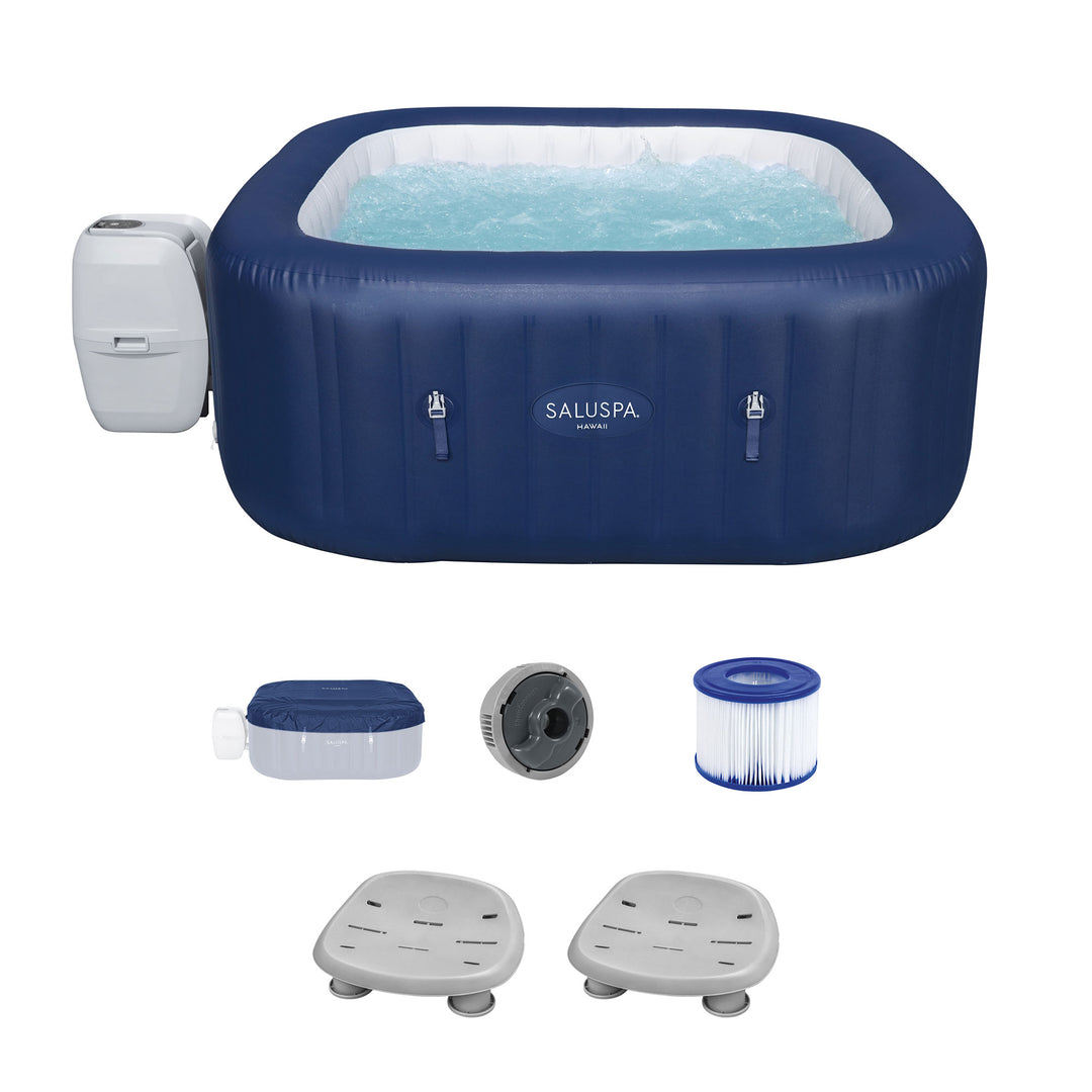 Bestway SaluSpa Hawaii AirJet Hot Tub + Bestway SaluSpa Underwater Non Slip Pool