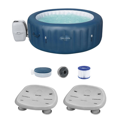 Bestway SaluSpa Milan Inflatable Hot Tub + Bestway SaluSpa Spa Seat (2 Pack))