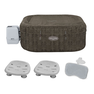 Bestway SaluSpa AirJet Inflatable Square Hot Tub with 2 Seats & Headrest Pillow
