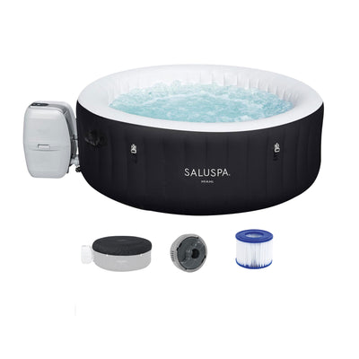 Bestway Miami SaluSpa Hot Tub w/Set of 4 Spa Seats and 4 Padded Headrest Pillows - VMInnovations