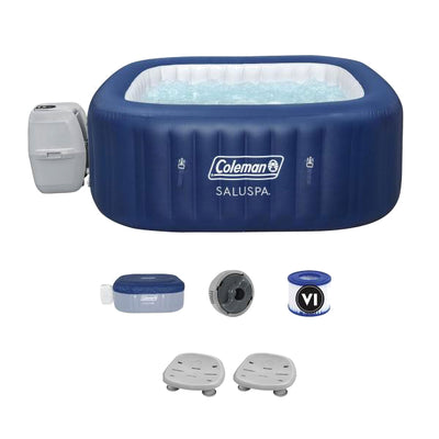 Coleman SaluSpa Atlantis AirJet Hot Tub with 2-Pack of Bestway SaluSpa Spa Seat