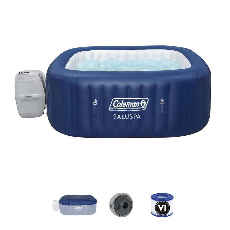 Coleman SaluSpa Atlantis Hot Tub w/ 2 Bestway Spa Seat & 2 Headrest Pillows