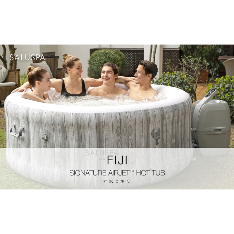 Bestway SaluSpa Fiji Hot Tub with Set of 2 Underwater Non Slip Spa Seats, Gray