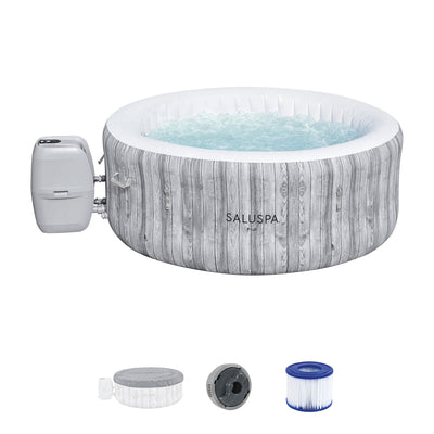 Bestway SaluSpa Fiji Hot Tub with Set of 4 Underwater Non Slip Spa Seats, Gray