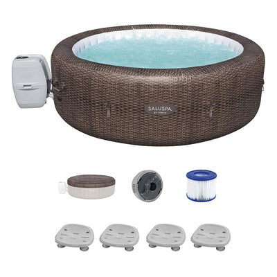 Bestway SaluSpa St Moritz Hot Tub + Bestway SaluSpa Underwater Non Slip Pool