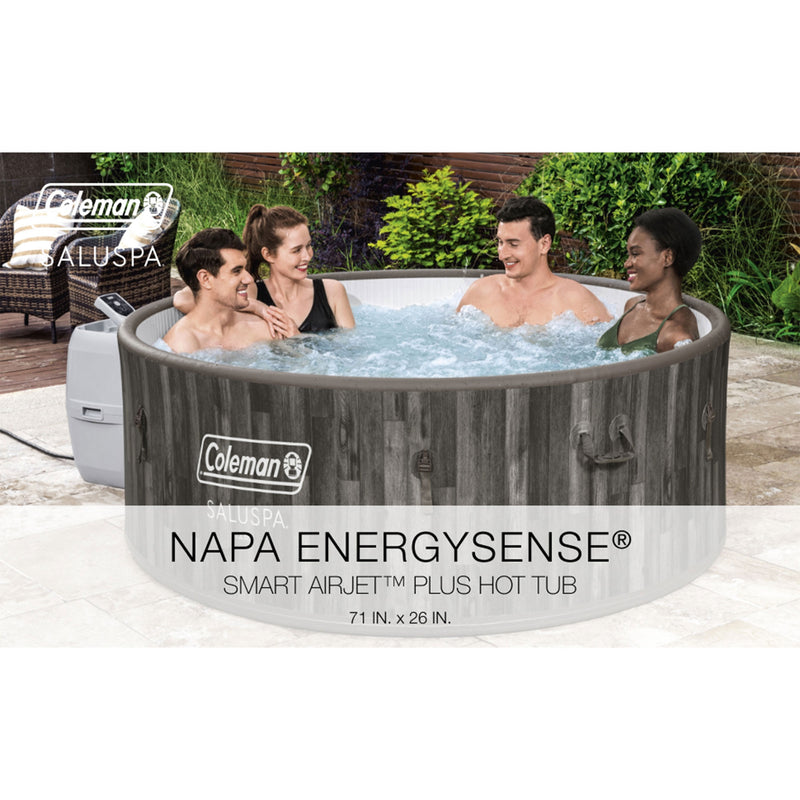 Bestway Coleman Napa AirJet Inflatable Hot Tub with 4 Pack of SaluSpa Spa Seat