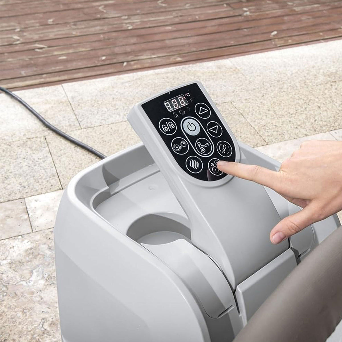 Bestway Coleman Napa AirJet Inflatable Hot Tub with 6 Pack of SaluSpa Spa Seat